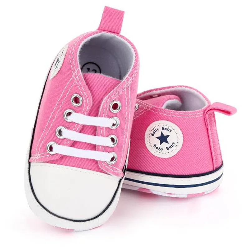 Mode Baby Eerste Wandelaars Peuters Kinderen Canvas Sneakers Pasgeboren Baby Jongens Meisjes Prewalker Zachte Zool Schoenen