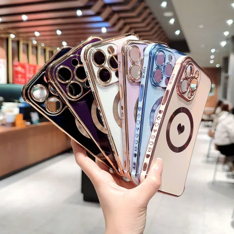 Love Heart Magnetic MagSafe Case For IPhone 12 17 Pro From