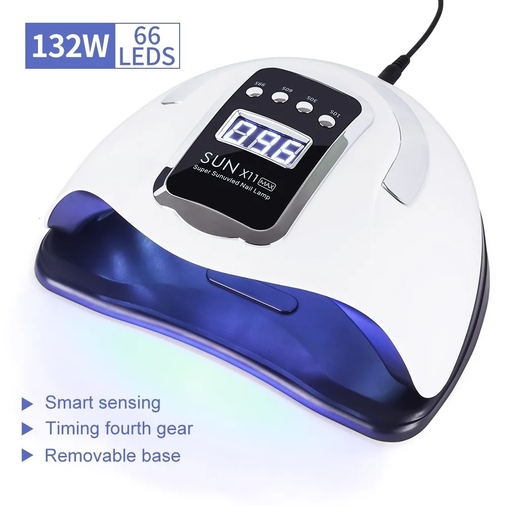 Nail Dryers Nail Dryer SUNX11 Max 132/114/90/72/36W UV LED Lamp For Drying All Gel Polish Timer Auto Sensor Manicure Pedicure Tools Ice Lamp 230606