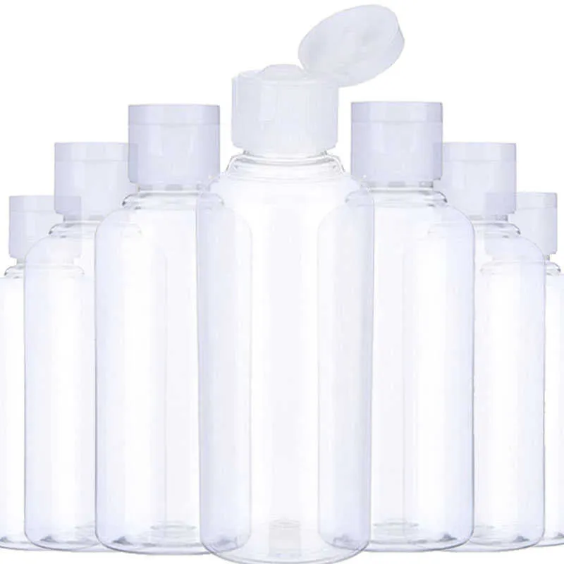 50pcs 10-120 مل من البلاستيك Pet Flip Lid Lid Bottle بالجملة