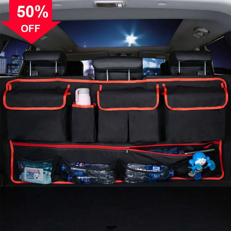 Ny bilstamarrangör Multi-Use Oxford Automobile Seat Back Organizer Justerbar baksäte Förvaringsväska stor kapacitet för SUV MPV