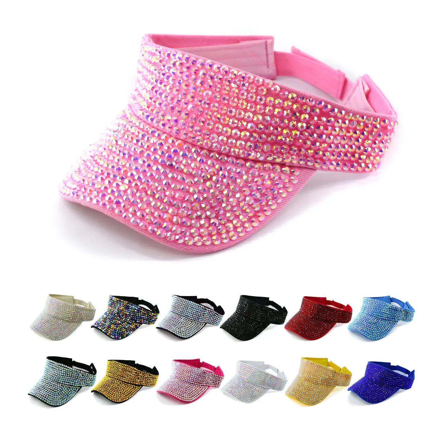 Crystal Rhinestone Baseball Cap - Bling Sun Hat With Adjustable Back - View #4