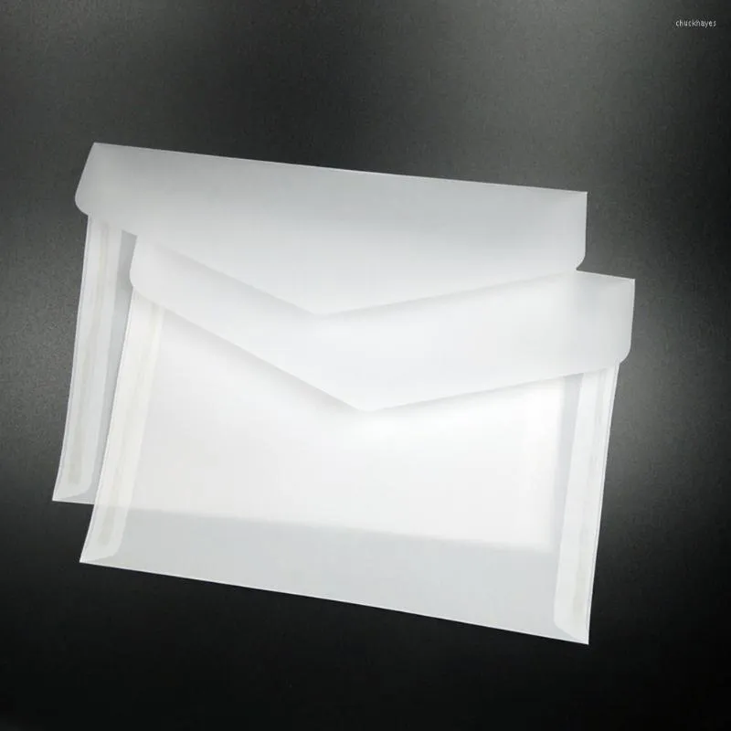 Present Wrap 50 PCS Envelope Card Security-Tinted Plastic File Filder Postcard Wedding Inbjudningar