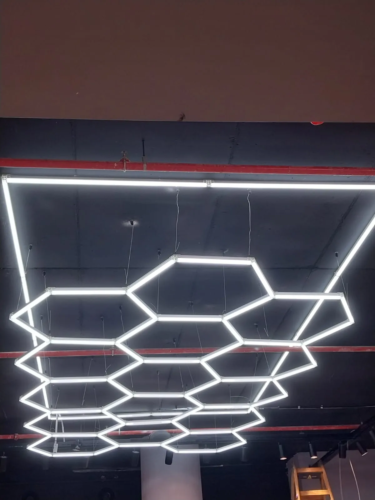 Lumière LED Hexagonale 15 pcs, Garage Vente au détail, Atelier