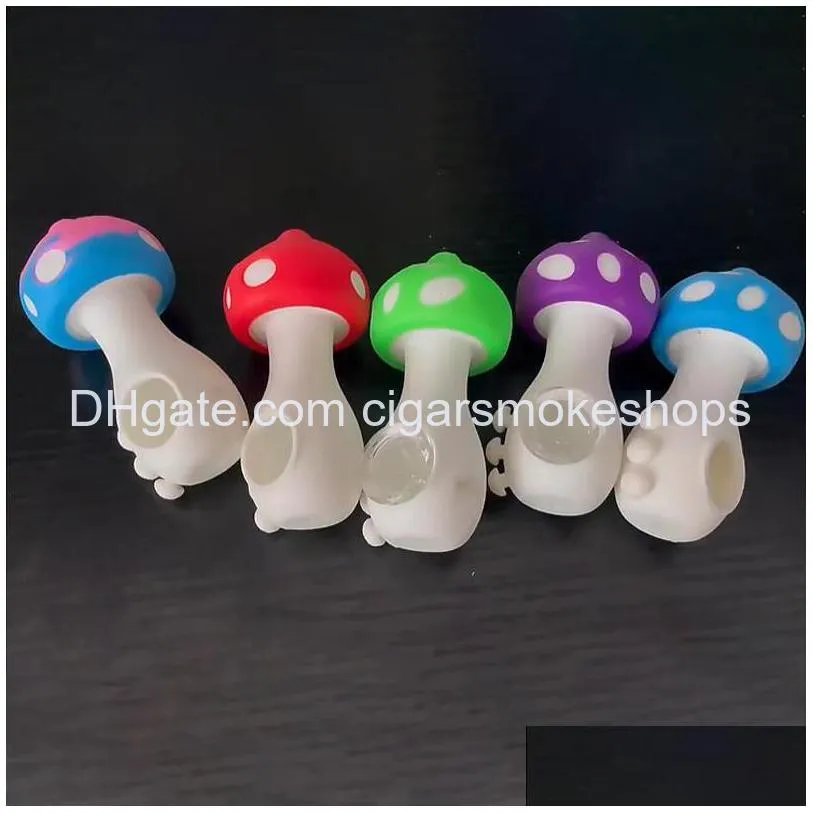 Pipes Pour Fumer Champignon Comme Sile Main Brûleur À Huile Dab Rig Accessoires Colorf Brûleurs Drop Delivery Maison Jardin Articles Ménagers Dh6Bo