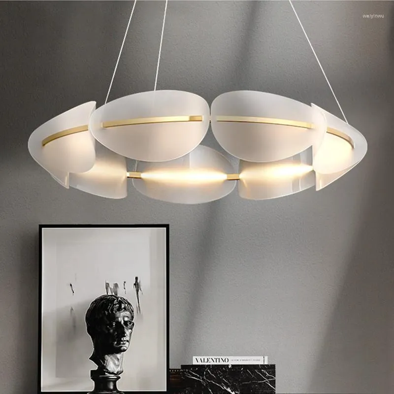 Lustres Pendentif Lumières LED Art Lustre Lumière Moderne Vie Nouveauté Pétale Chambre Luminaires Nordique Déco Salle À Manger Lampe Suspendue