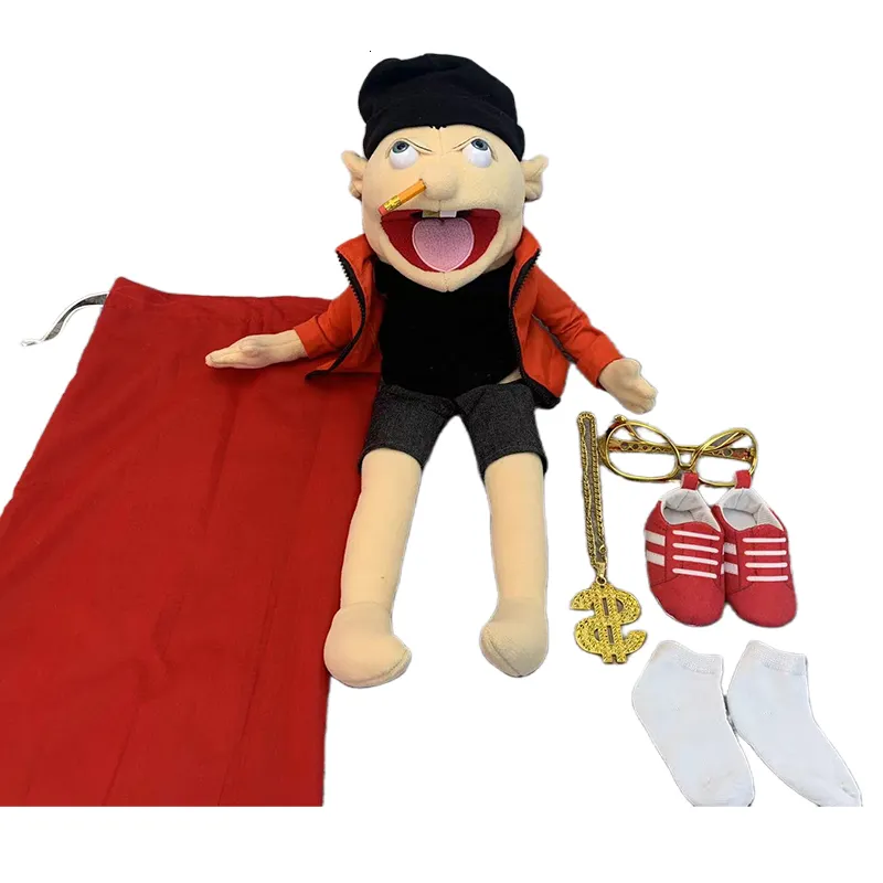 Grand Jeffy Boy marionnette à main enfants poupée douce Talk Show  accessoires de fête poupée de Noël jouets en pelu - Cdiscount Jeux - Jouets