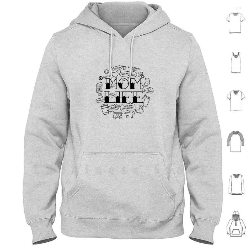 Hoodies voor heren Mom Life Lange mouw Mama Mother Yogabroek Wijn Kinderen Kids Target Coffee Love Toys Mum