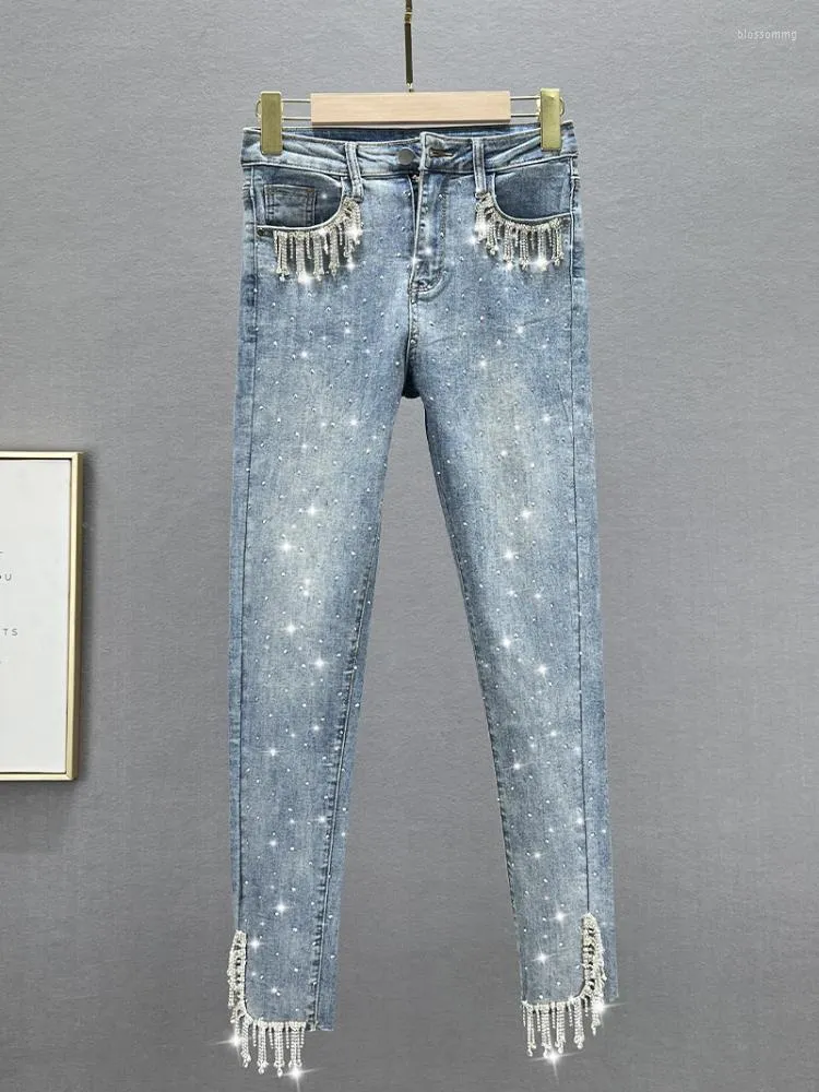 ROSE FOSSIL EMBELLISHED STUDDED JEANS – Remold Lab