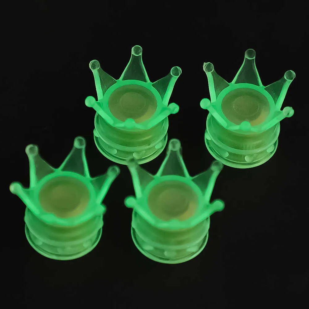 16 Tapas De Válvulas Luminosas Para Coche | Material ABS Autoluminiscente | Diseño Deportivo, 4 Colores