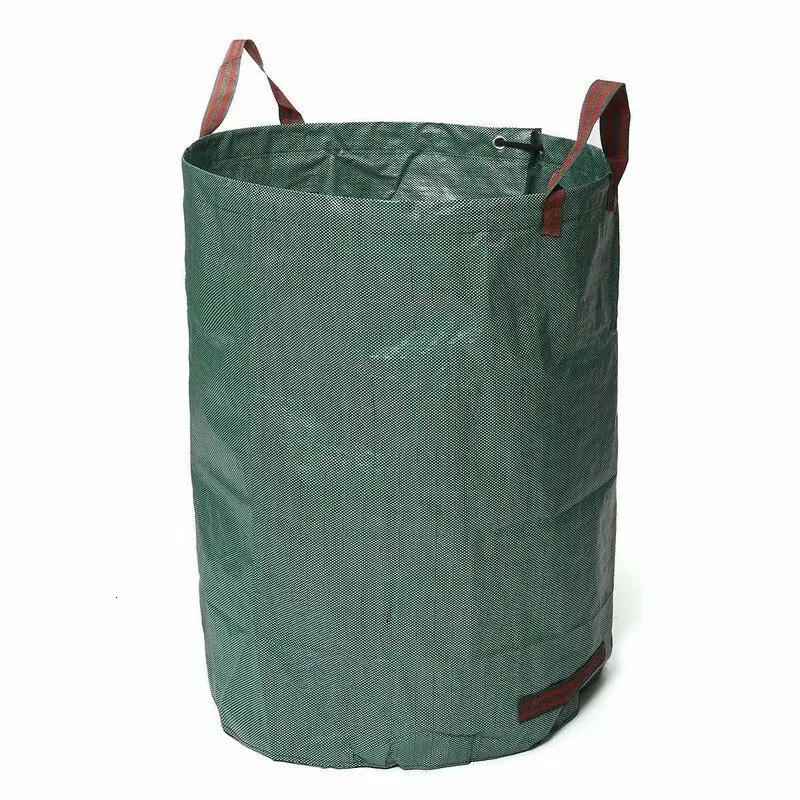 Sacs poubelles Sac de jardin Sac de rangement de grande capacité Sac à feuilles réutilisable Poubelle légère Poubelle de jardin pliable Conteneur de collecte des déchets 230607