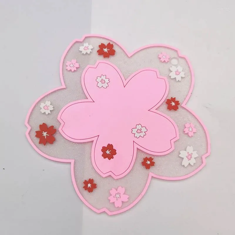 Table Mats 1Pcs Mat /Wok Stand Cherry Blossom Pattern Heat Insulation Kitchen Accessories Multipurpose Cup Pads For Tea Milk