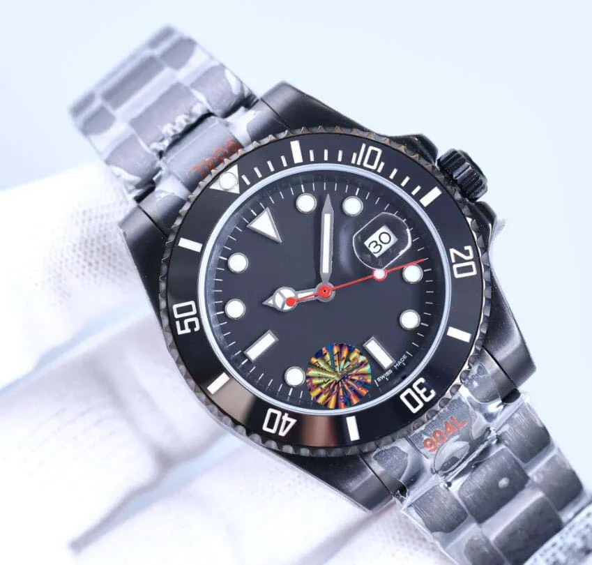 4 stijl klassieke versie All black steel heren Horloges 40mm Saffier Luminous Auto Date Eta 2826 uurwerk Super kwaliteit 116610 Mechanische automatische herenhorloges