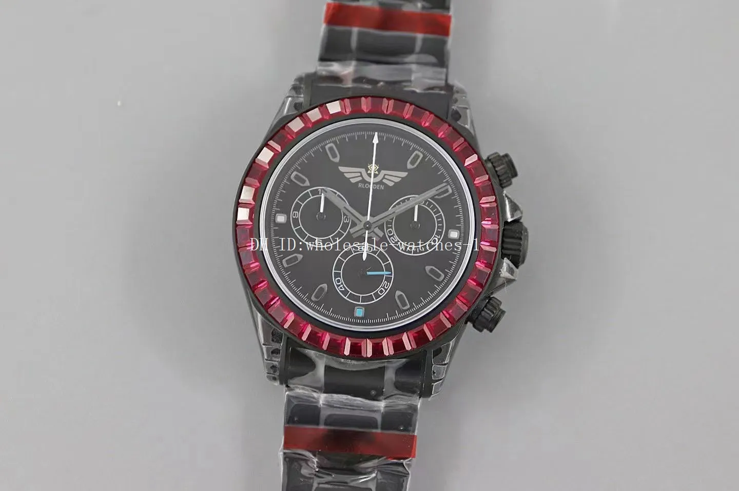 5 Style TWF Top Workmanship Watch Panda 40mm 116598 116599 Black Dial Red Diamond Bezel Sport Watches Sapphire 7750 Chronograph Automatic 904L Herrens armbandsur