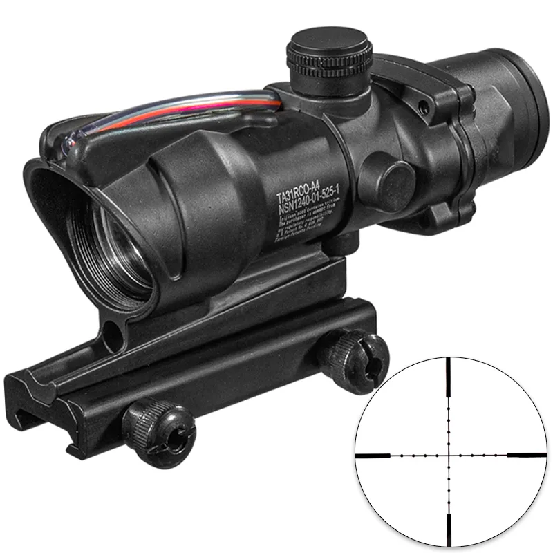 TRIJICON NOVA VENDA HOT HOT 4X32 ACOG ESCOPE DE ESCOPE OPTICO ESCURA DE ESCOPE DE ESPECIMENTA