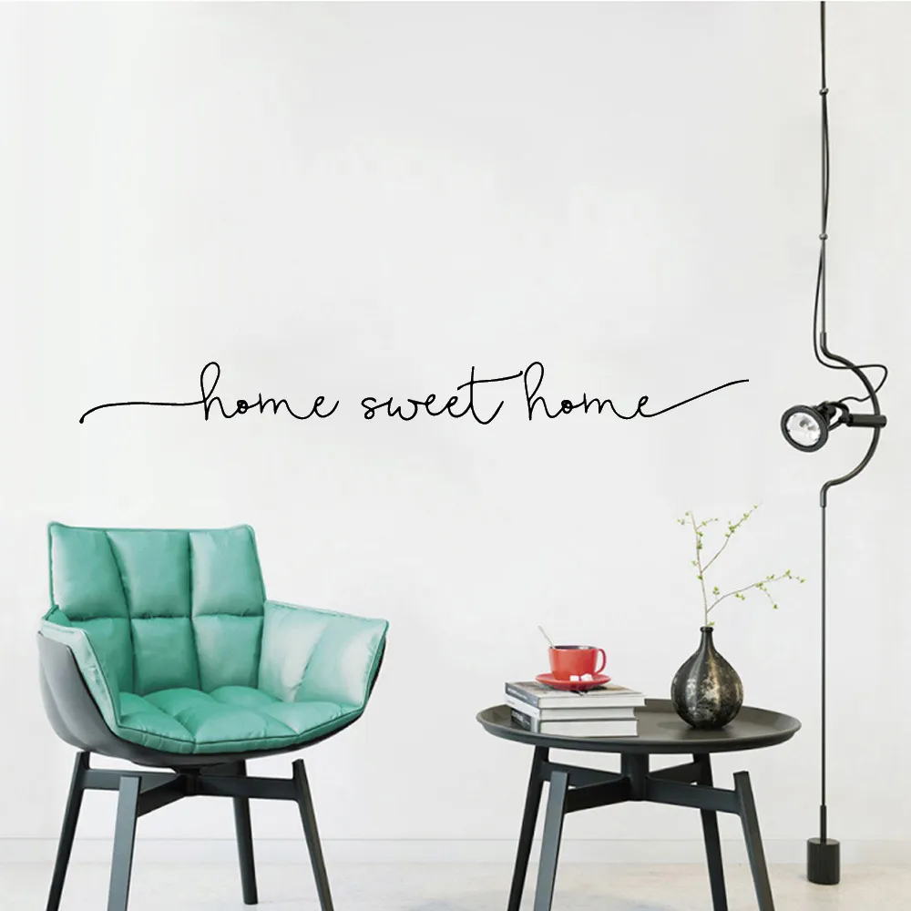 Exquisite home sweet home Phrase Muursticker Art Decal Voor huisdecoratie Muurstickers Slaapkamer decor Vinyl Muurschildering behang