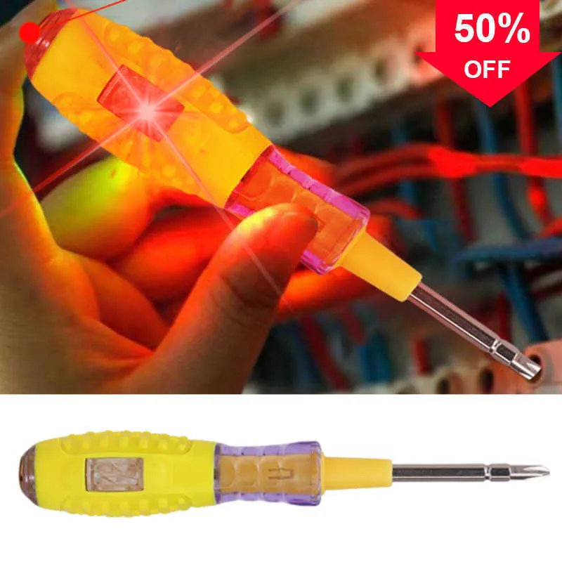 Yeni çift kafalı voltaj test cihazı kalemi AC temassız indüksiyon testi kalem voltmetre güç dedektörü elektrik tornavida göstergesi