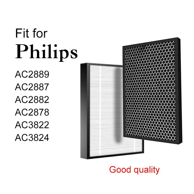 Delar FY2422 HEPA -filter och FY2420 Aktiv kolfilterbyte för Philips AC2889 AC2887 AC2882 AC3822 Luftrenare delar