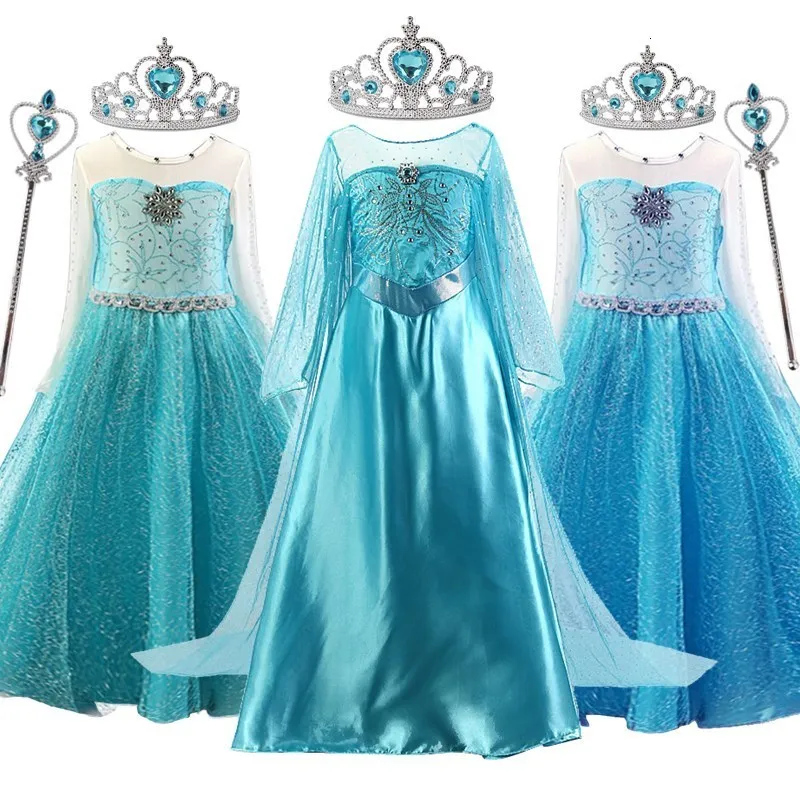 Flickor klänningar prinsessa klänning barn halloween julfest kostym barn upp rolepaly carnival fancy cosplay kläder 230607