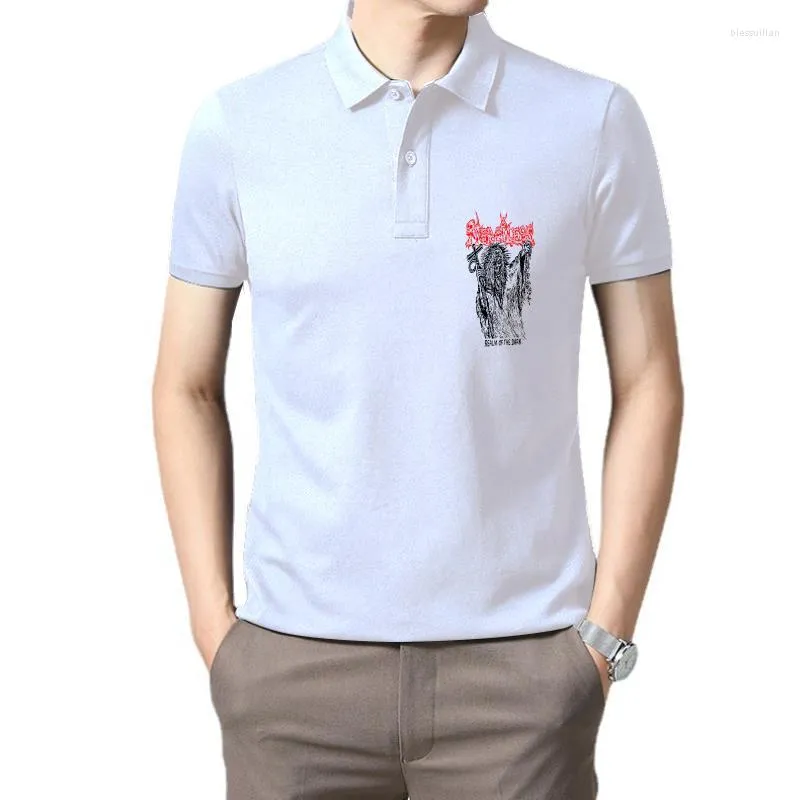 Camisa Polo Masculina Merciless Realm Of The Dark White Dismember Death Metal