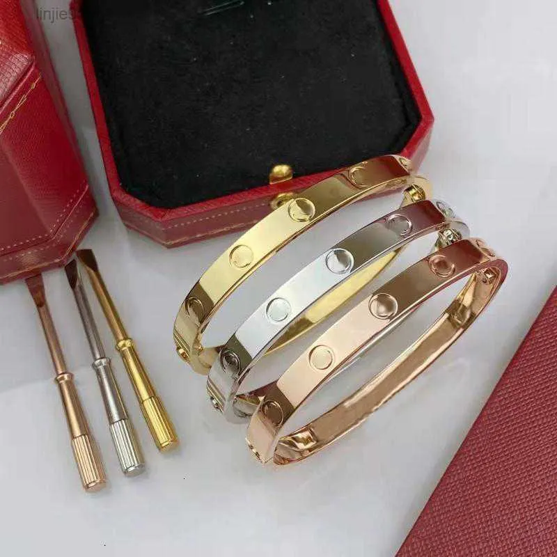Tournevis haut de gamme amour bracelet mode unisexe manchette en acier inoxydable 316l plaqué 18k bijouxu8v6{category}