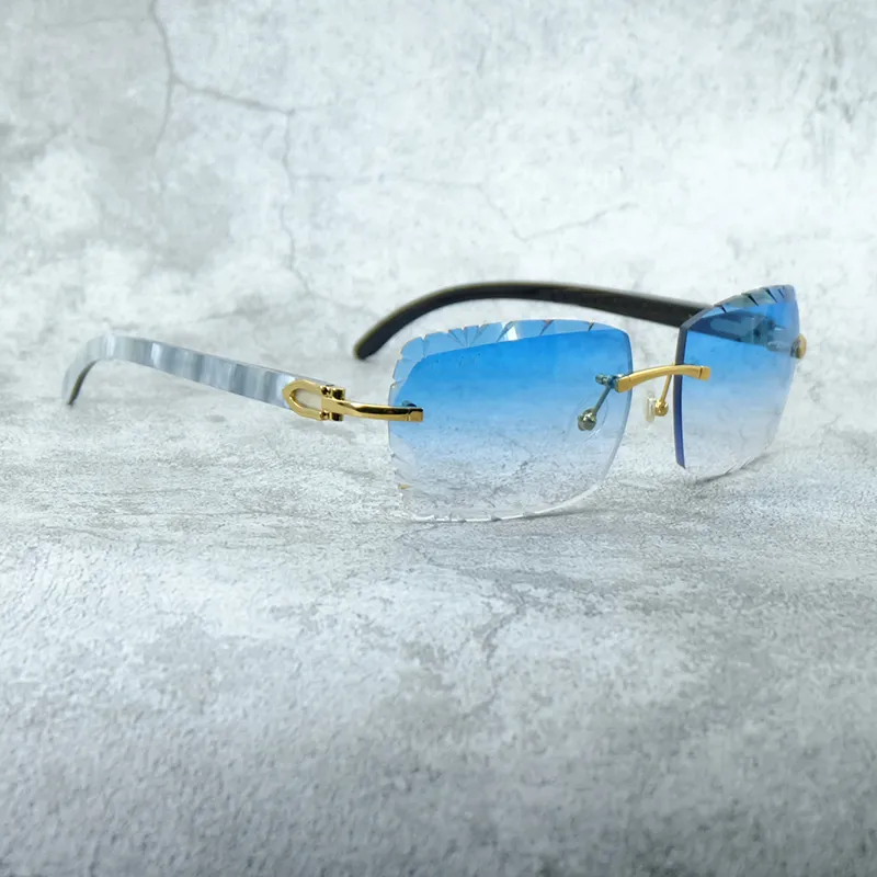 Diamond buffalo horn glasses sales