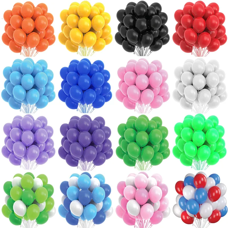 Diğer Etkinlik Partisi Malzemeleri 10203050pc 1012inch altın siyah pembe helyum lateks balonlar doğum günü yetişkin düğün dekorasyonları bebek duş çocukları balon 230607