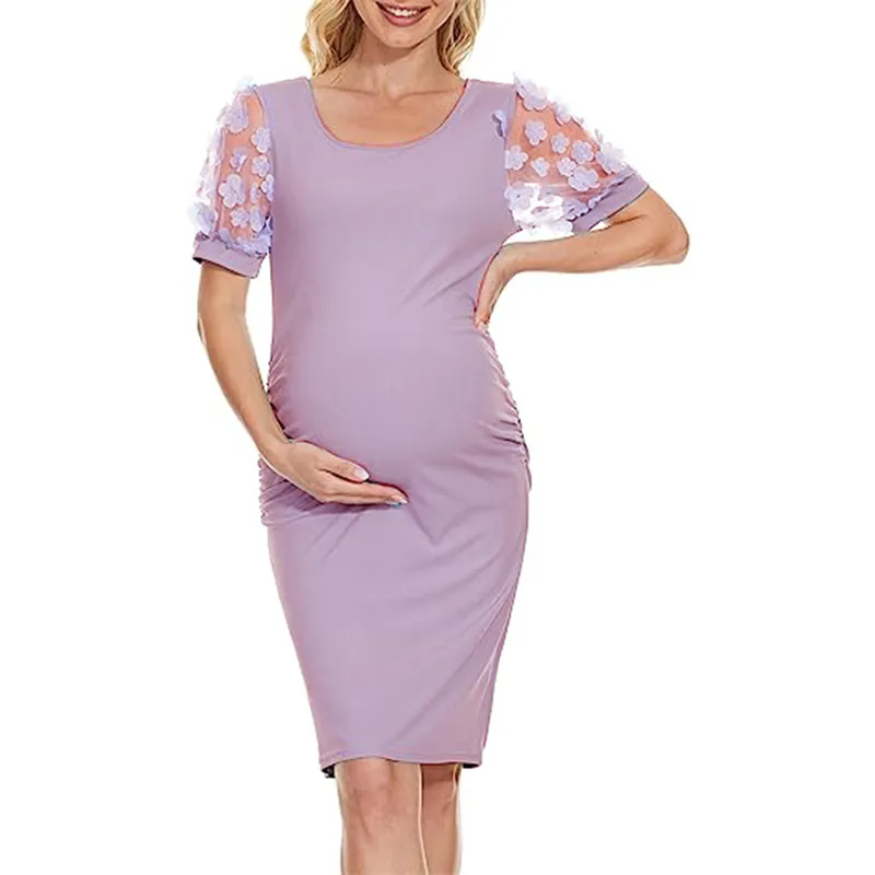 Moderskapsklänning för foto damfotografering props kvinnor blommor elastiska sexiga gravida klänningar 2023 kvinnlig skjutklänning