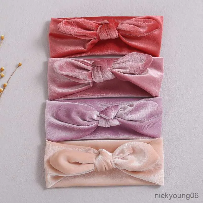 Accessoires de cheveux bandeau en velours bébé Turban lapin oreilles bandes pour filles bande enfants princesse bandeaux nouveau-né infantile R230608