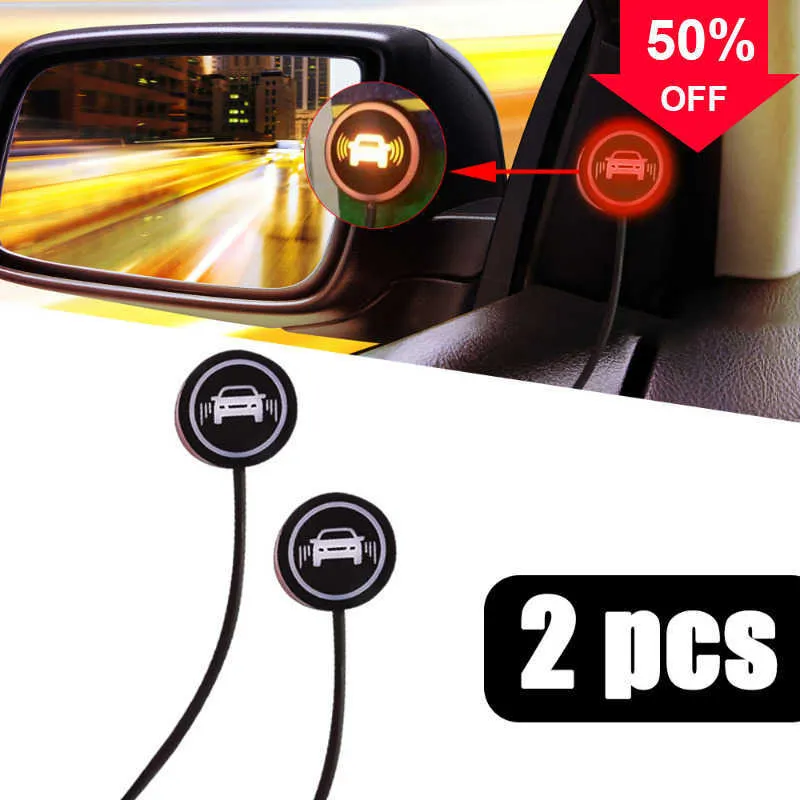 New Blind Spot Radar Detection System Car Signal Lamp Warning Light Alarm Safety Driving Reversing Assistance Microwave Sensor