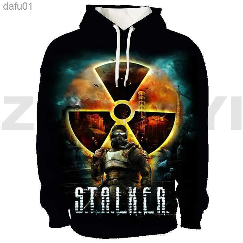 Nieuwe S.T.A.L.K.E.R. 2 Hart van 3D Hoodie Warme Herfst Plus Size Mannen Lange Mouw Schieten Stalker 2 Game Jongens Vrouwen Anime bovenkleding L230520