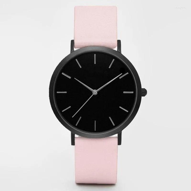 Zegarek 2023 Brak logo zegarek dla kobiet mody swobodne zegarki skórzany zespół kwarcowy panie hodinky relogio feminino