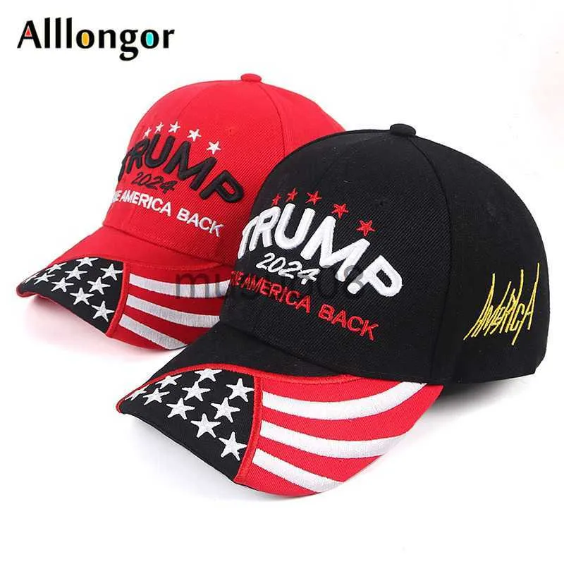 Ball Caps Donald Trump Hat 2024 Başkan ABD Amerikan Beyzbol Kapağı Amerika'yı Alın Nakış Kamyoner Şapka Şapkaları Erkekler İçin Kapaklar J230608