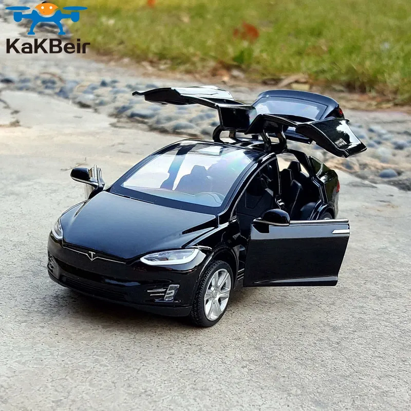 Diecast Model Car 1 32 Model X Model3 Сплав сплав модель Diecasts игрушечные автомобили игрушки Car Kid Toys for Kids Gifts Boy Toy 230608