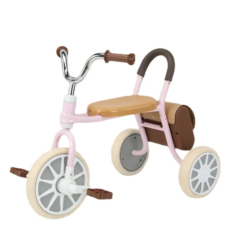 Carrinho de bebê triciclo retrô infantil bicicleta infantil 1-3-5 anos de idade menino e menina carrinho de bebê bicicleta infantil