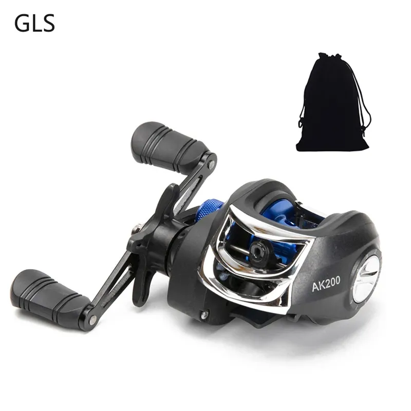 Baitcasting Reels AK200 7.2 1 High Speed Fishing Reel Left Right Hand Baitcasting Reel Brake System 8kg Drag Wheel Bait Casting 230607