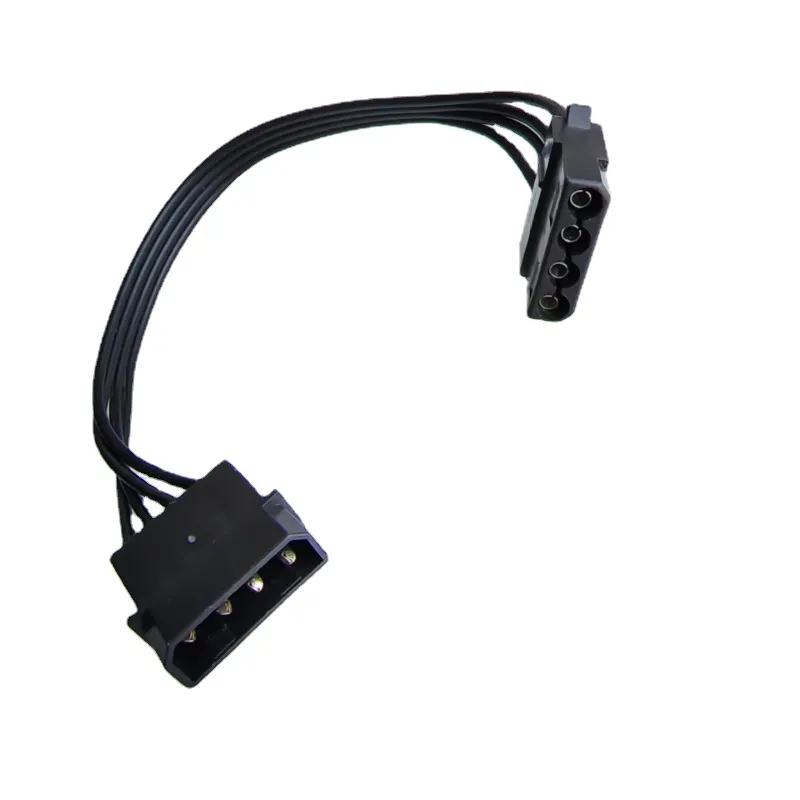 Desktop Computer ATX Power Supply 4Pin Fan Extension Cable D-Port IDE Molex Manlig kvinnlig förlängningssladd 18 cm