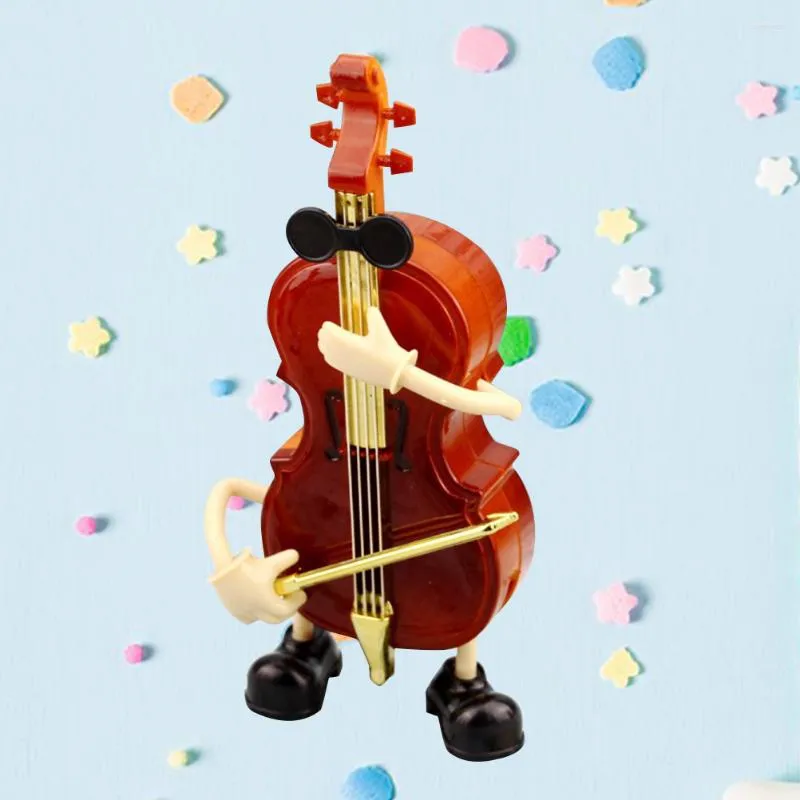 Fleurs décoratives 1 Pc Boîte à Musique Wind Up Miniature Fait Main En Plastique Musical Pour Anniversaire Saint Valentin Cadeau De Noël