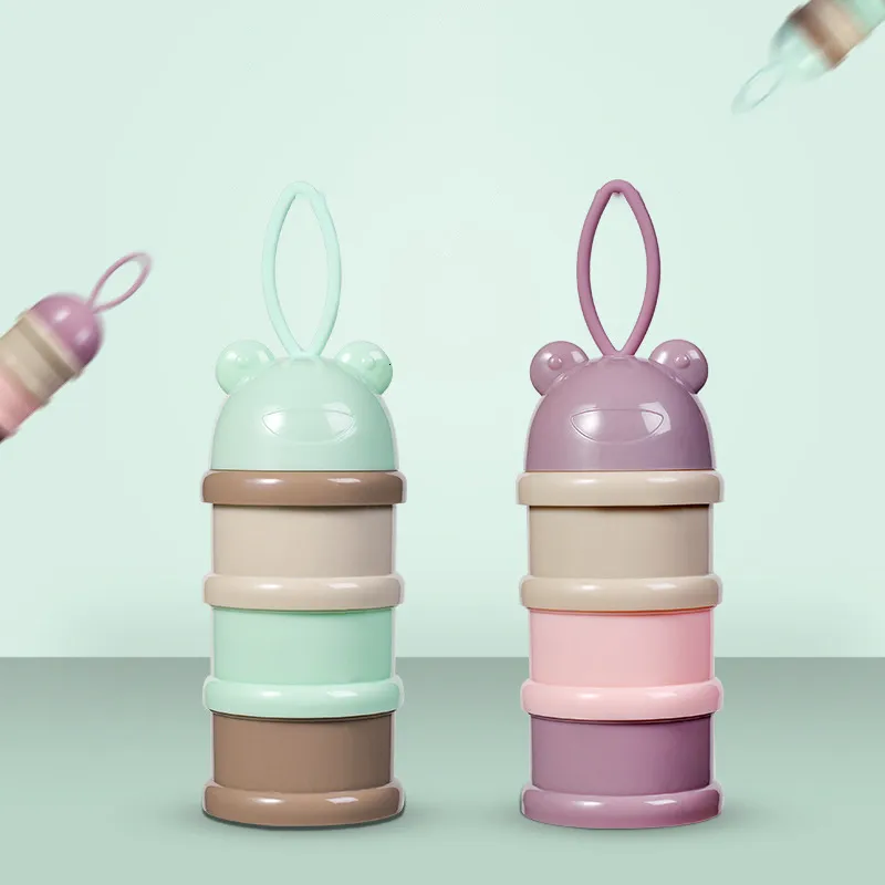Dispenser Latte In Polvere Per Bambini - Portatile, Con Cucchiaio Integrato, Doppia Tenuta