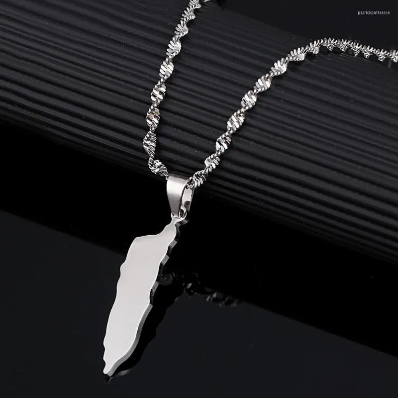 Pendant Necklaces Stainless Steel Aruba Map Necklace Silver Color Caribbean Islands Maps Chain Jewelry