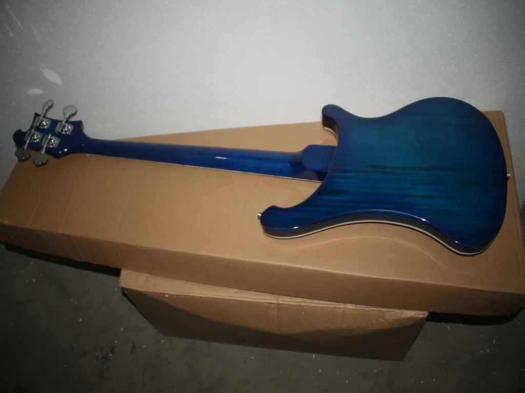 Custom 4 cuerdas para zurdos 4003 bajo diapasón de palisandro azul bajo eléctrico