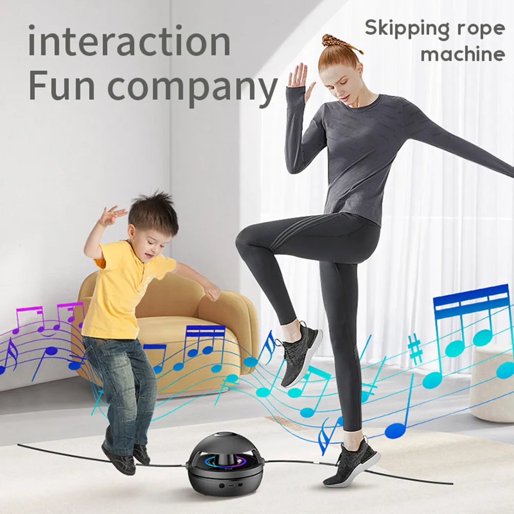 Jump Ropes Smart Automatic Electric Hopping Machine Multi-Person Fitness Intelligent Rope Electronic Adjuster Counting Jump Rope Machine 230607