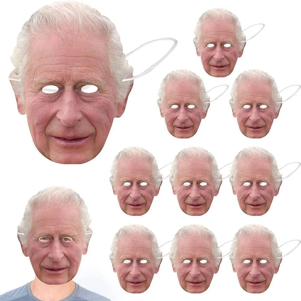 Party Masks Royal Family Face Cover Coronation Decorations King Charles III Kings 230607