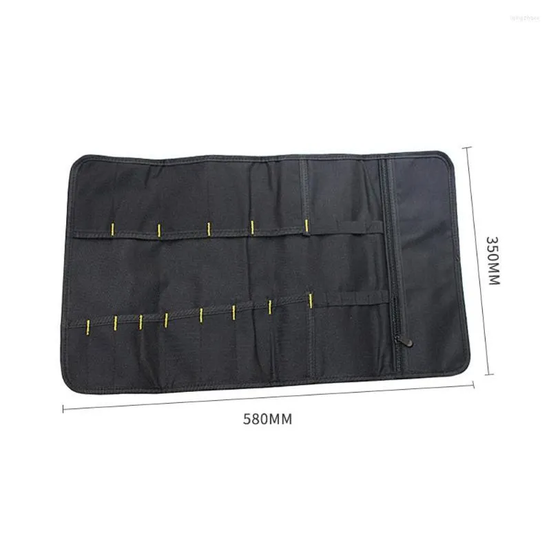 Sacos de armazenamento 1 pçs 58 cm 35 cm Multifuncional Pano Oxford Dobrável Bolsa Chave Bolso Ferramenta Rolo Organizador Para Montagem Alicate Chave De Fenda