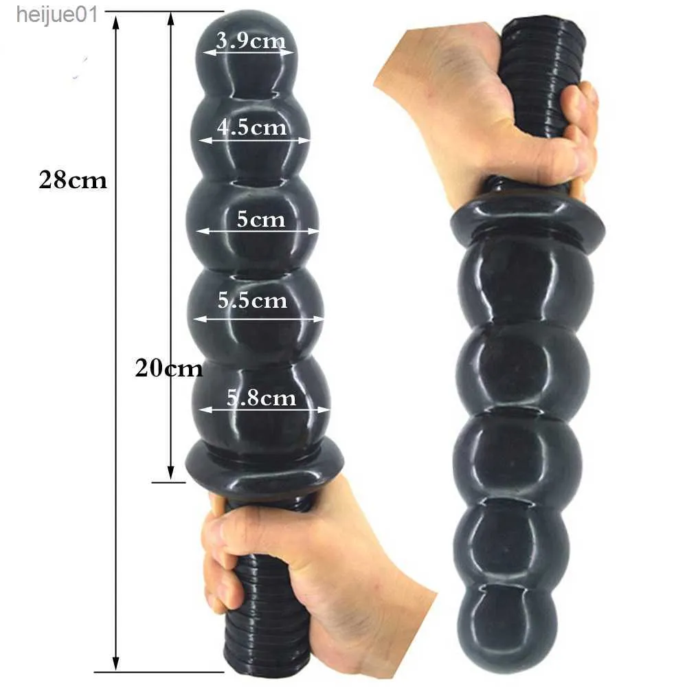 Gros gode épais 5 perles anal énorme gode pas de vibrateur plug anal balle plug anal sex toys pour femmes hommes adulte jeux bdsm produit L230518