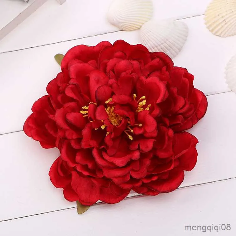 Altre forcine per fiori di peonia della Boemia Fermagli per capelli da sposa per le donne Simulazione di seta fai da te Barrette Accessori da spiaggia R230608