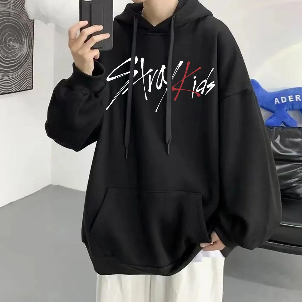 Felpe con cappuccio da uomo Felpe coreane Kpop Stray Kids Oversize Donna Uomo Streatwear Felpa Pullover Felpa con cappuccio Abbigliamento casual Tuta a maniche lunghe 230608