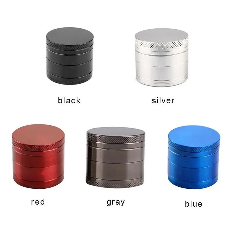 Accessories Tobacco Grinder Zinc Alloy 40 Mm 4 Layers Herb Spice Herbal Crusher Hookah Pipe Vt1393 Drop Delivery Home Garden Househo Dhxwz