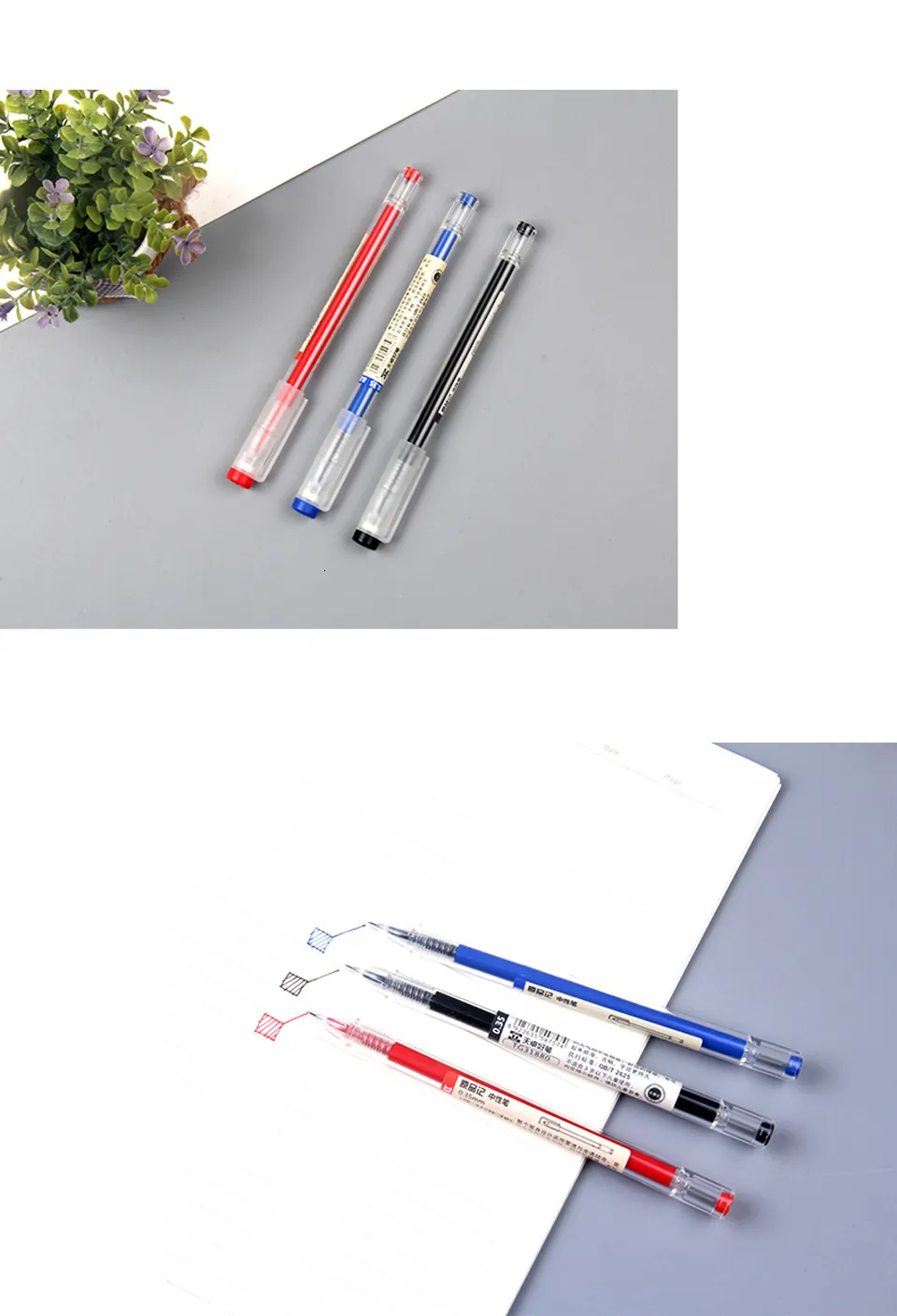 Wholesale Set Of Gel Small Point Pen In Black, Blue, And Red Wholesale Set Of Gel Small Point Pen In Black, Blue, And Red