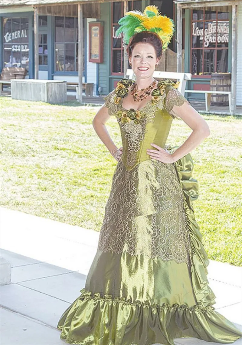 golden age prom dresses Long Gold Prom Dress with Corset Bodice main image 0